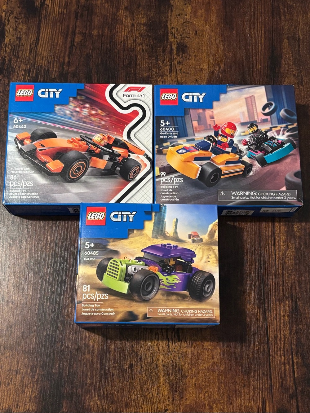 LEGO City 60400 Go Karts Race Driver 60442 F1 Race Car 60845 Hot Rod New